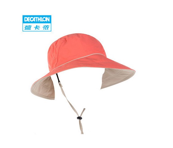 橘色迪卡儂漁夫帽，其款式別具一格